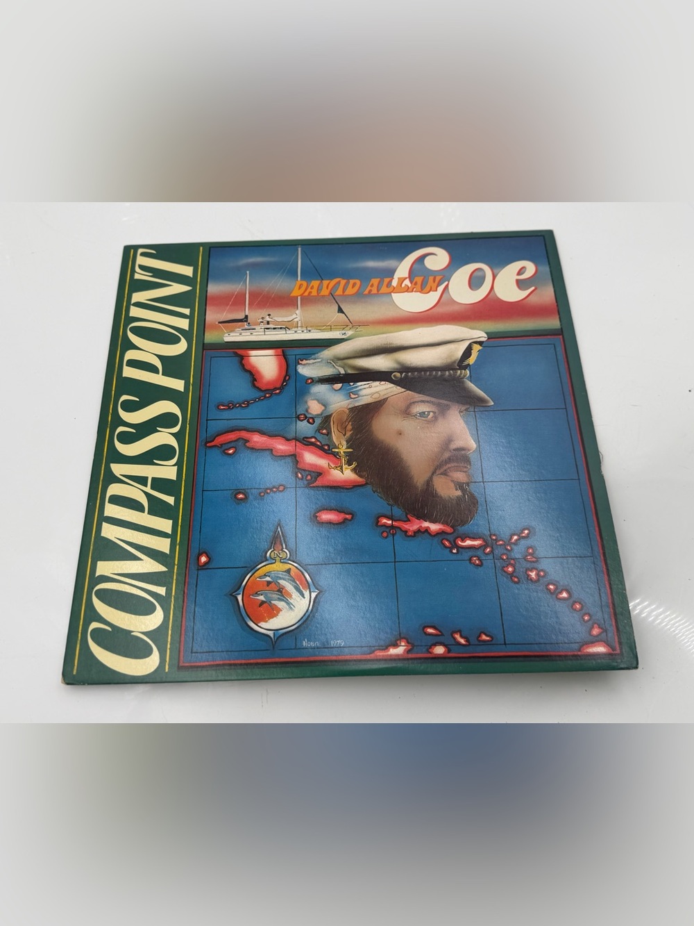 David Allan Coe - Compass Point LP 1979 Columbia PROMO Rare.